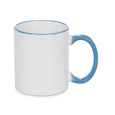 11 oz Rim & Handle Colored Mug - Light Blue - ORCA