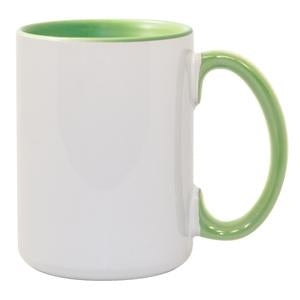 15 oz. Ceramic Mug Inner/Handle - Light Green - Orca