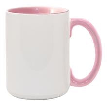 15 oz. Ceramic Mug Inner/Handle - Pink - Orca