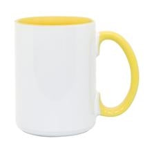15 oz. Ceramic Mug Inner/Handle - Yellow - Orca