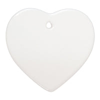 Ceramic Ornament - 3" Heart 25pcs/pack