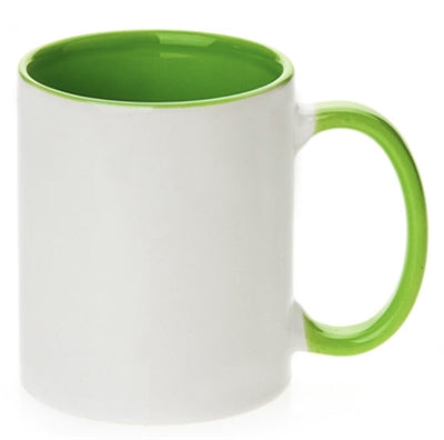 11 oz. Ceramic Mug - Inner/Handle - Light Green - Orca