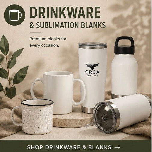 ORCA White Ceramic Mugs