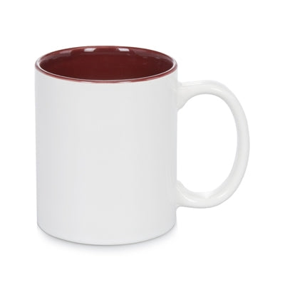 11 oz Two Tone Colored Mug - Maroon - Orca