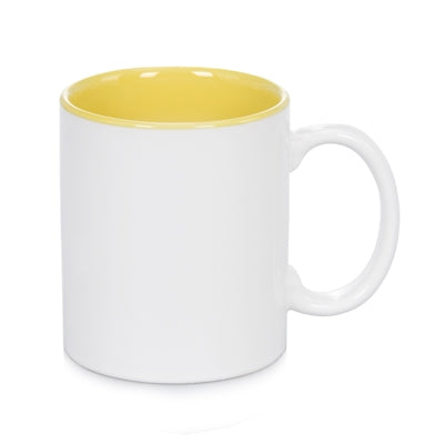 11 oz Two Tone Colored Mug - Yellow - Orca