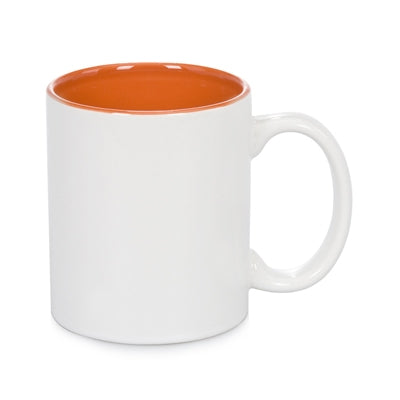 11 oz Two Tone Colored Mug - Orange - Orca