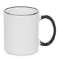 11 oz Rim & Handle Colored Mug - Black- ORCA