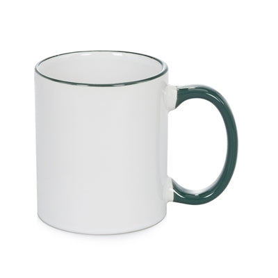 11 oz Rim & Handle Colored Mug - Green - ORCA