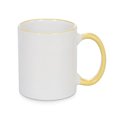 11 oz Rim & Handle Colored Mug - Yellow - ORCA