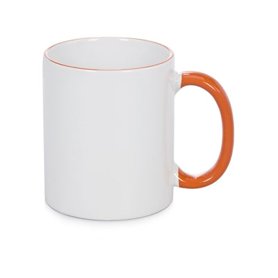 11 oz Rim & Handle Colored Mug - Orange - ORCA