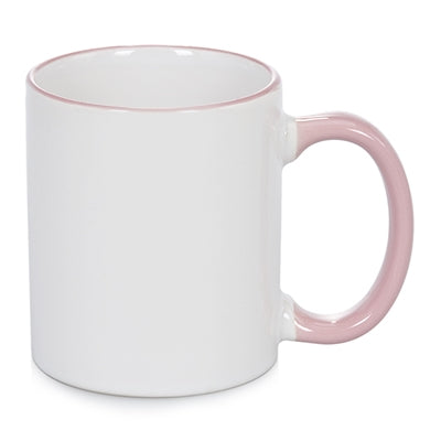 11 oz Rim & Handle Colored Mug - Pink - ORCA