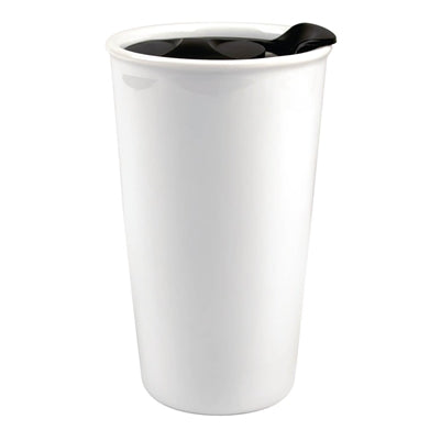 12 oz. Eco Traveler - Double Ceramic Travel Mug - w/Black Lid - Orca