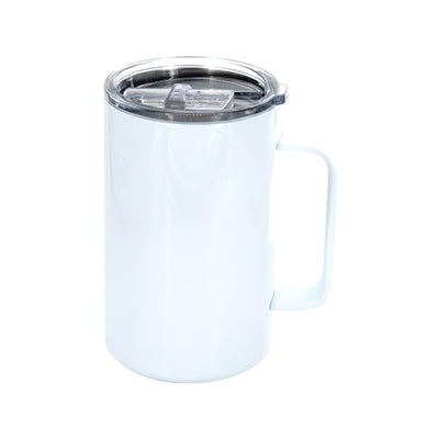 20 oz. Orca Stainless Steel Coffee Mug - White