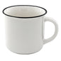 13 oz. Bone China Ceramic Mug - Black Rim