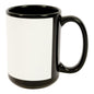 15 oz. Black Orca Mug with White Patch