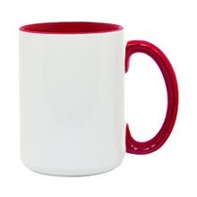 15 oz. Ceramic Mug Inner/Handle - Red - Orca