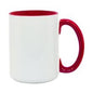 15 oz. Ceramic Mug Inner/Handle - Red - Orca