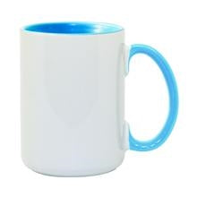 15 oz. Ceramic Mug Inner/Handle - Light Blue - Orca
