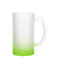16 oz Glass Beer Stein - Frosted - Gradient Green - ORCA