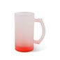 16 oz Glass Beer Stein - Frosted - Gradient Red - ORCA