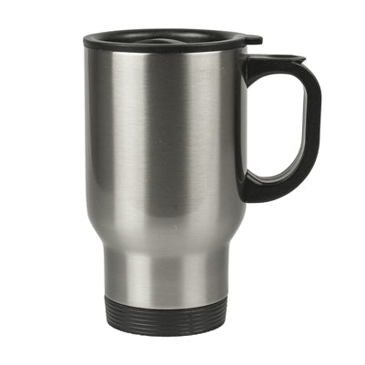 14 oz. Stainless Steel Travel Mug - Orca - Silver