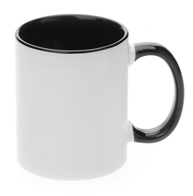 11 oz. Ceramic Mug - Inner/Handle - Black - Orca