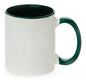 11 oz. Ceramic Mug - Inner/Handle - Green - Orca
